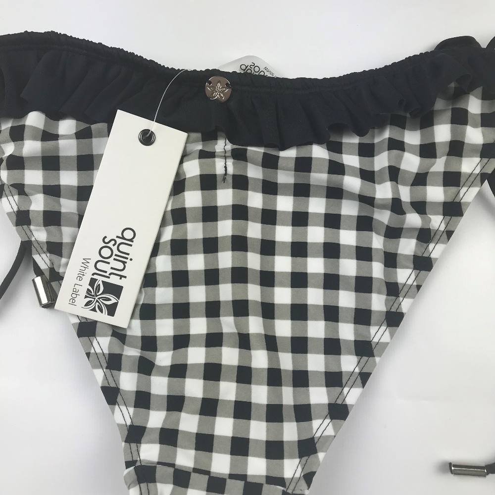 💎Quintsoul Check Me Mid Rise Side Tie Bottom - Picture 7 of 7